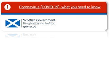 Scot.gov information and guidance for COVID19 in Scotland